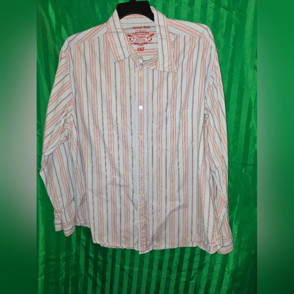 The Original Arizona Jean Company Vintage Wear Men's 2XLT Striped Shirt Western